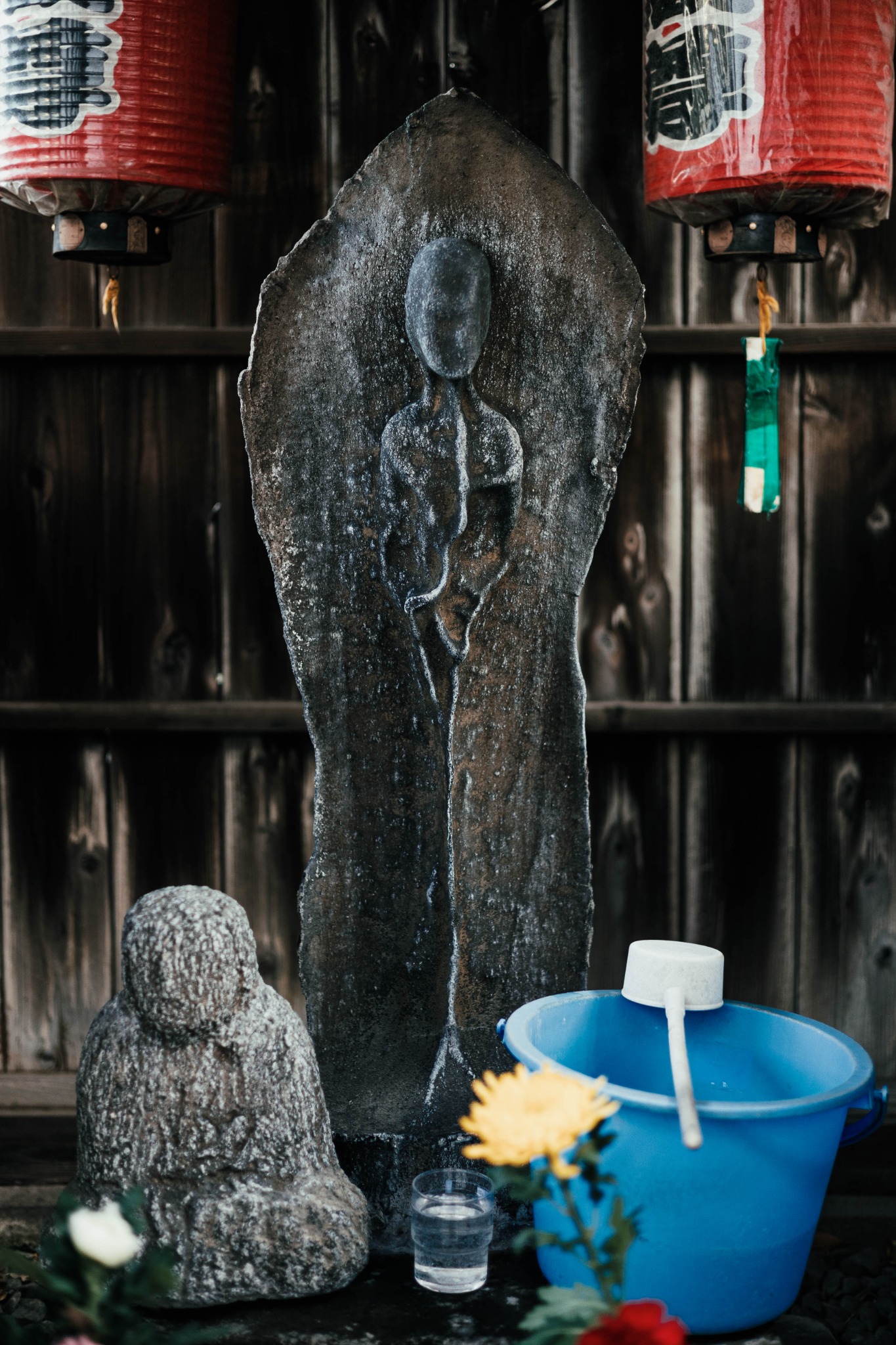 Ghost Jizō statue at Kofukuji Temple in Takanawa, Tokyo.